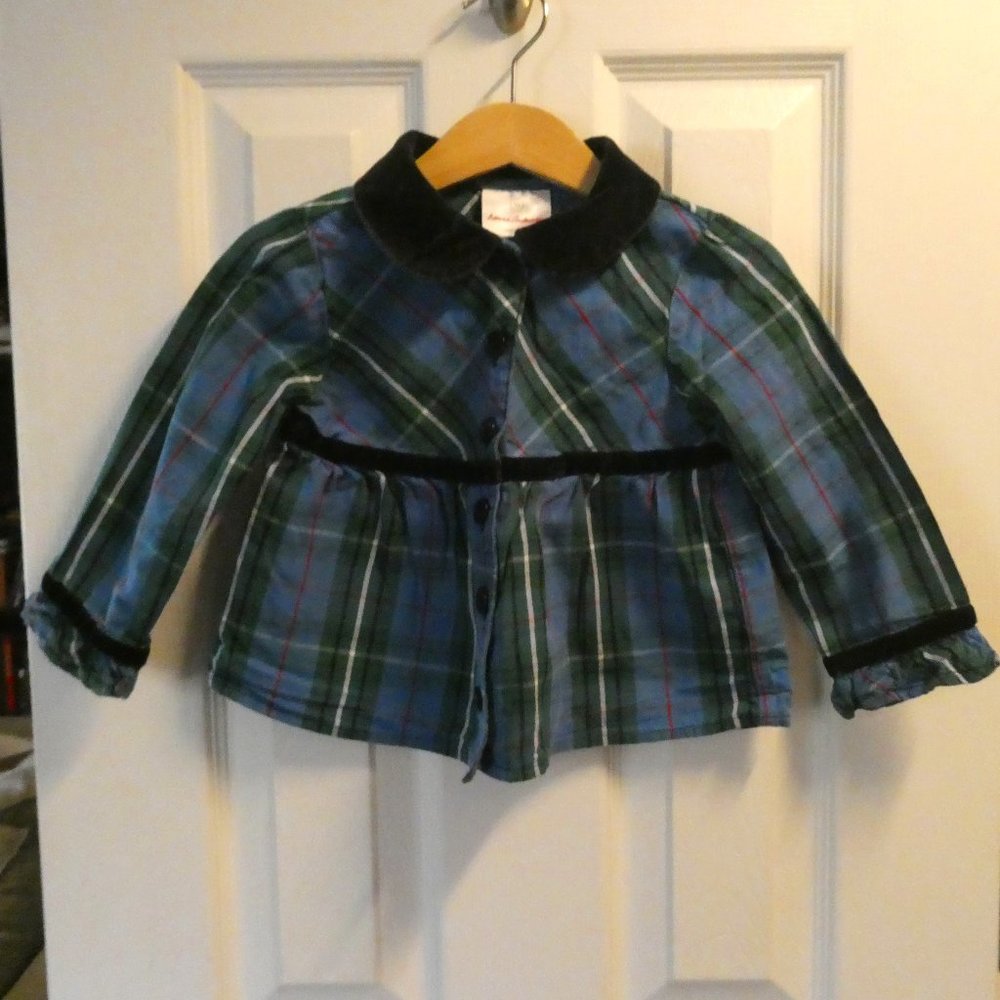Hanna Andersson Blue Plaid Blouse
